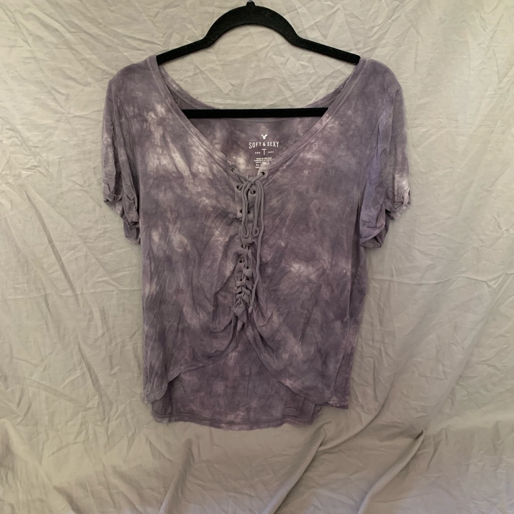 Front lace up top